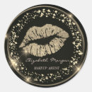Search for gold glitter lips stickers Black