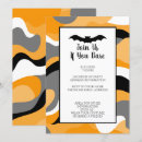 Search for black and white halloween invitations Bat