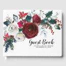 Search for floral guest books Red