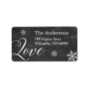 Search for snowflake wedding return address labels Script