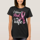 Search for i wear pink for my wife tshirts Breast