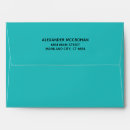 Search for teal envelopes Return address
