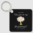 Search for unique for wedding square key rings Bridesmaid