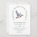 Search for a little duckling is on the way baby shower invitations Mallard duck