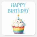 Search for rainbow cupcake stickers Happy birthday