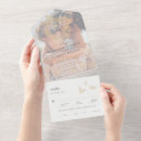 Search for tear off rsvp invitations Modern monogrammed folded marriage