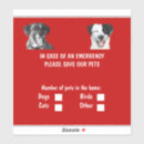 Search for pets inside stickers Emergency