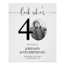 Search for 40th birthday signs Look who's 40