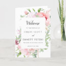 Search for pink floral wedding programs White