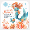 Search for adorable mermaid stickers Under the sea