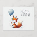 Search for fox birthday cards Watercolor