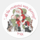 Search for vintage bunny stickers Santa