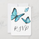 Search for butterflies rsvp cards Blue