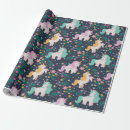 Search for rainbow unicorn wrapping paper Pink