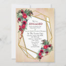 Search for burgundy gold engagement party invitations Marsala