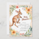 Search for kangaroo baby shower invitations Watercolor