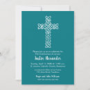 Search for teal blue first communion invitations Modern