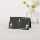Search for black and white place cards Floral