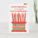 Search for great granddaughter birthday cards Colourful