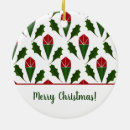 Search for red rose christmas tree decorations Green