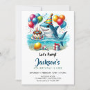 Search for baby shark party invitations Under the sea