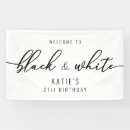 Search for adult birthday banners Black and white