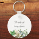 Search for wedding invitation key rings Botanical