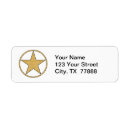Search for texas star return address labels Cowboy