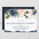 Search for floral hens party invitations Blue