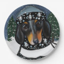 Search for dachshund christmas plates Snow