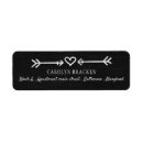 Search for heart and arrow return address labels Rustic