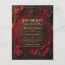 Search for crimson red wedding invitations Gothic