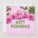 Search for floral retirement cards Pink