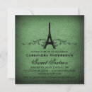 Search for french chic square invitations Eiffel tower