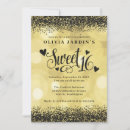 Search for black and yellow sweet 16 invitations Girly