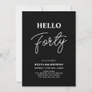 Search for 40th birthday invitations Chic