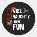 Search for naughty santa stickers Xmas