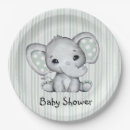Search for gender neutral baby elephant plates Mint green