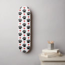 Search for black felines skateboards Red hearts