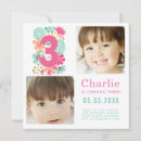 Search for 3 year old girl invitations Three