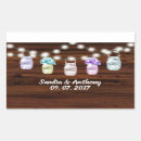 Search for string lights wedding stickers Mason jar