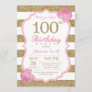 Search for pink floral birthday invitations Pink and gold