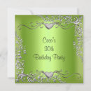 Search for lime and silver invitations Party