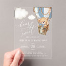 Search for blue hot air balloon birthday invitations Teddy bear