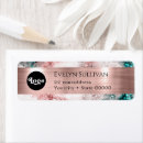 Search for pink and silver glitter return address labels Watercolor