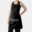 Search for monogram black aprons Typography
