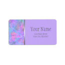 Search for pink and silver return address labels Bat mitzvah