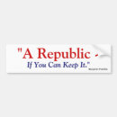 Search for republic bumper stickers Franklin