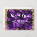 Search for purple and gold thank you cards Sweet sixteen