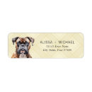 Search for boxer dog return address labels Cute